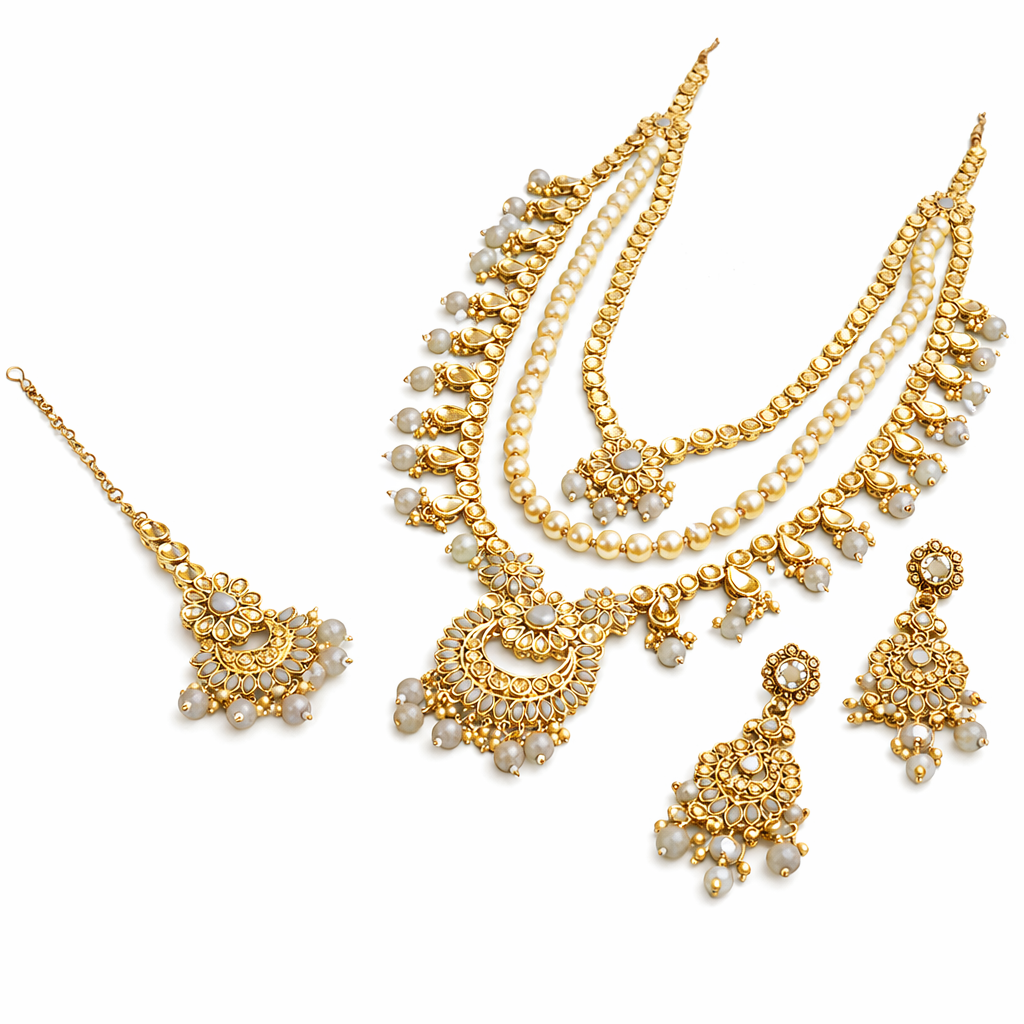 Smoky Noor Royale Layered Necklace Set