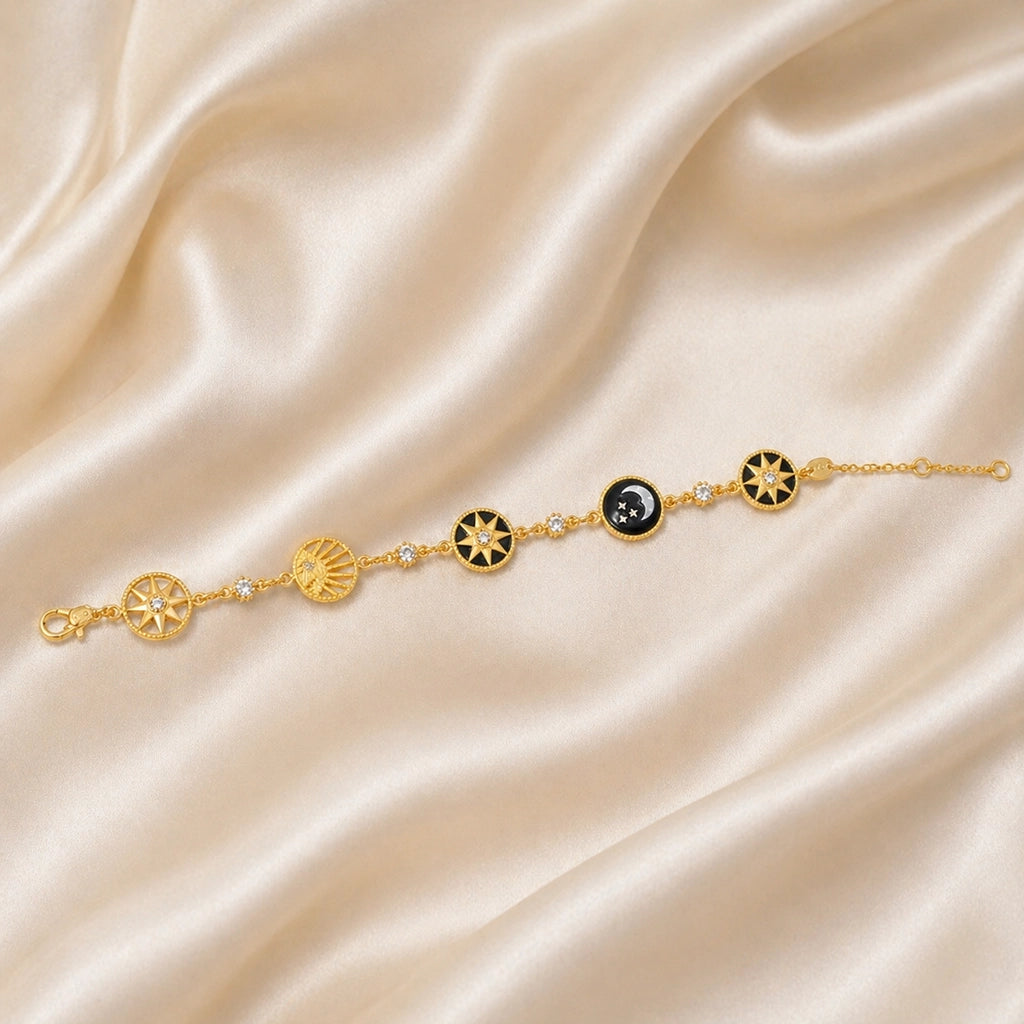 Astra Noir Celestial Charm Bracelet