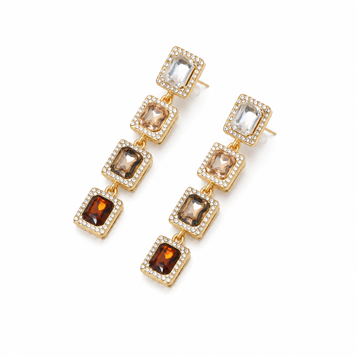 Radiant Prism Square Drop Earrings