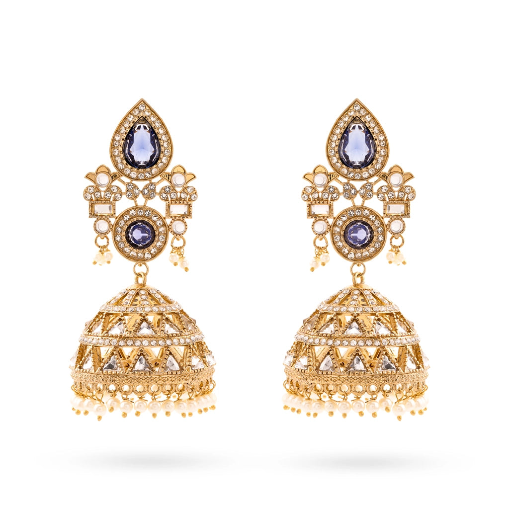 Neel Tara Royal Jhumka Earrings
