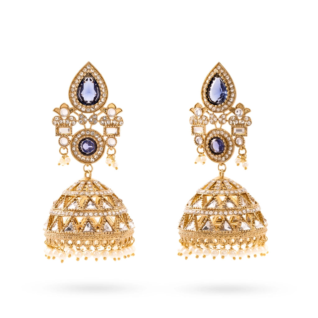 Neel Tara Royal Jhumka Earrings