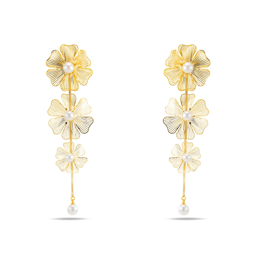 Celestia Bloom Pearl Drops Gold