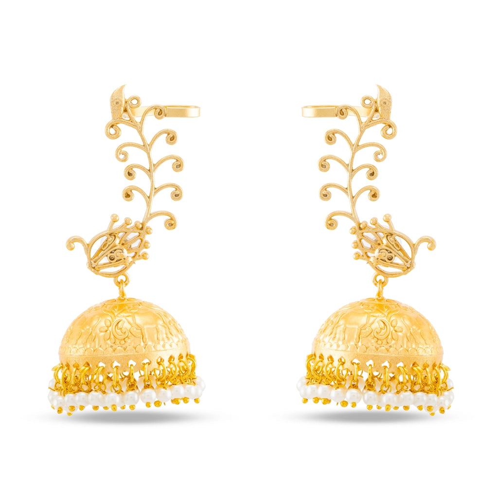 Filigree Gold Jhumkas