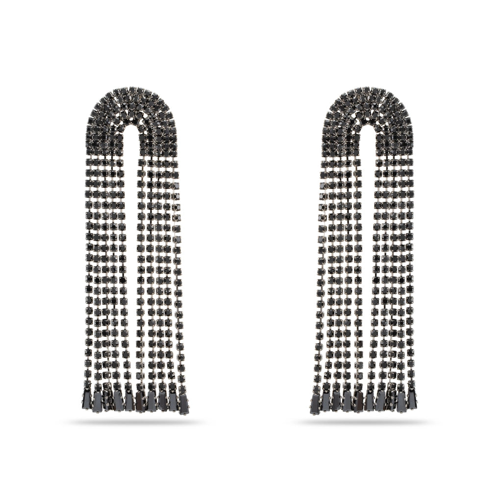 Midnight Royale Tassel Danglers