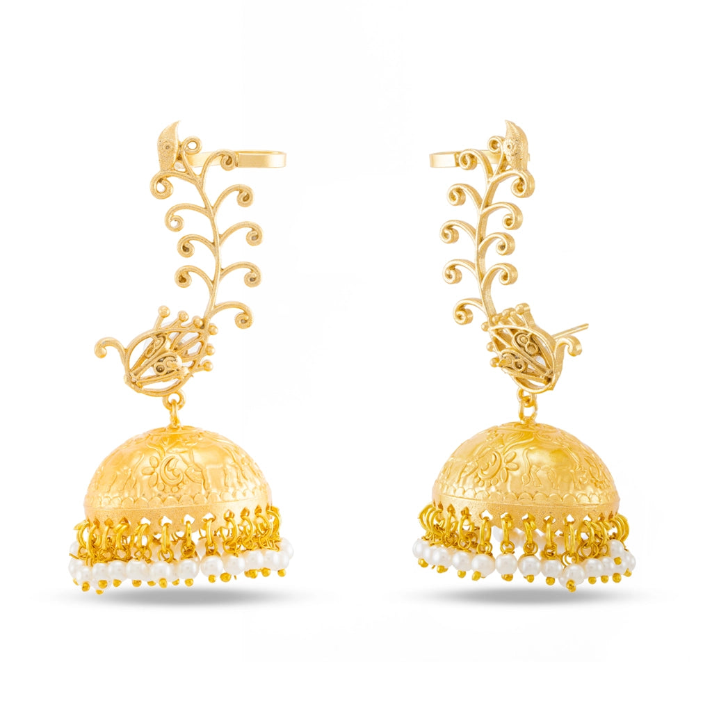 Filigree Gold Jhumkas