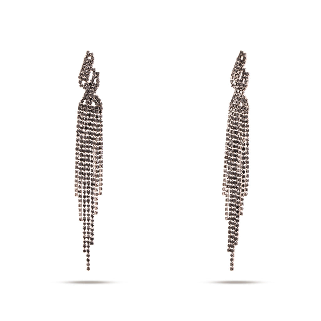 Blush Cascade Royale Earrings Black