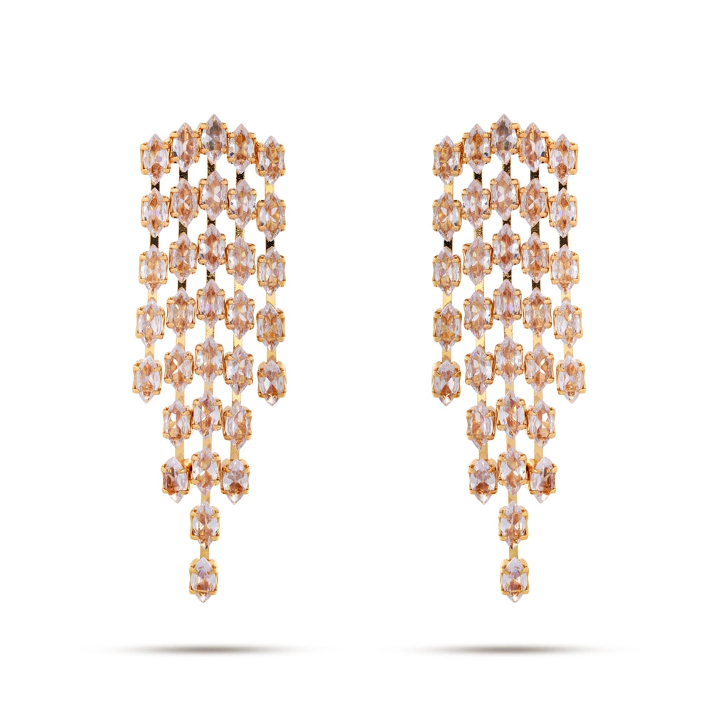 Rose Cascade Crystal Danglers