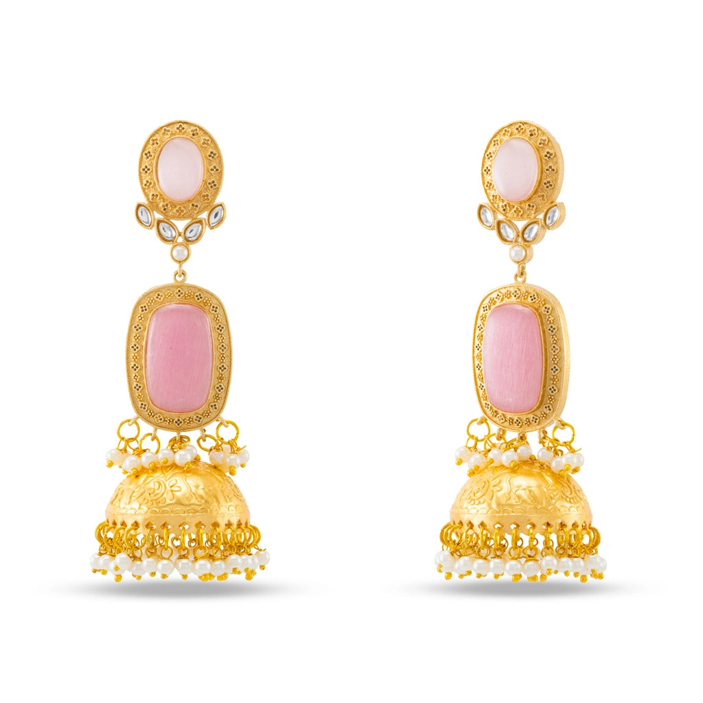 Rose Regal Jhumka Earrings