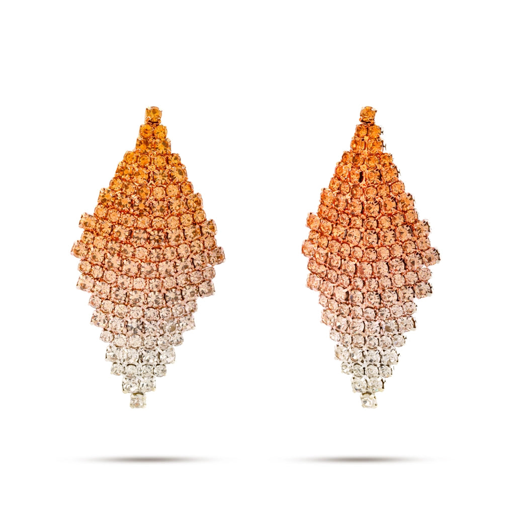 Amber Aura Ombre Crystal Danglers