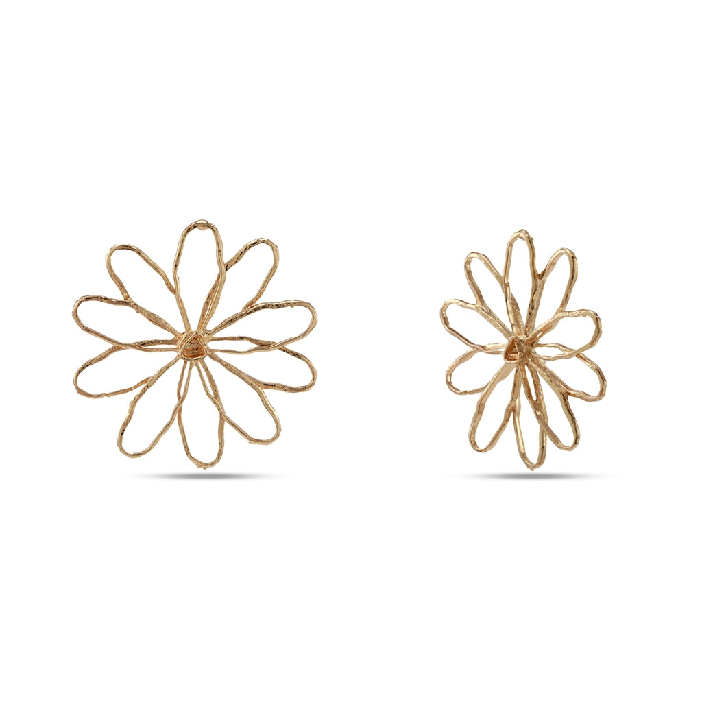 Golden Bloom Sculpted Studs