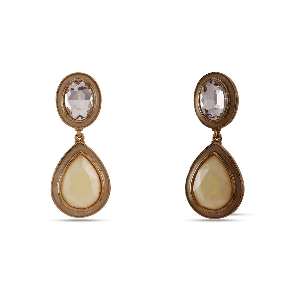 Ivory Glow Drop Earrings