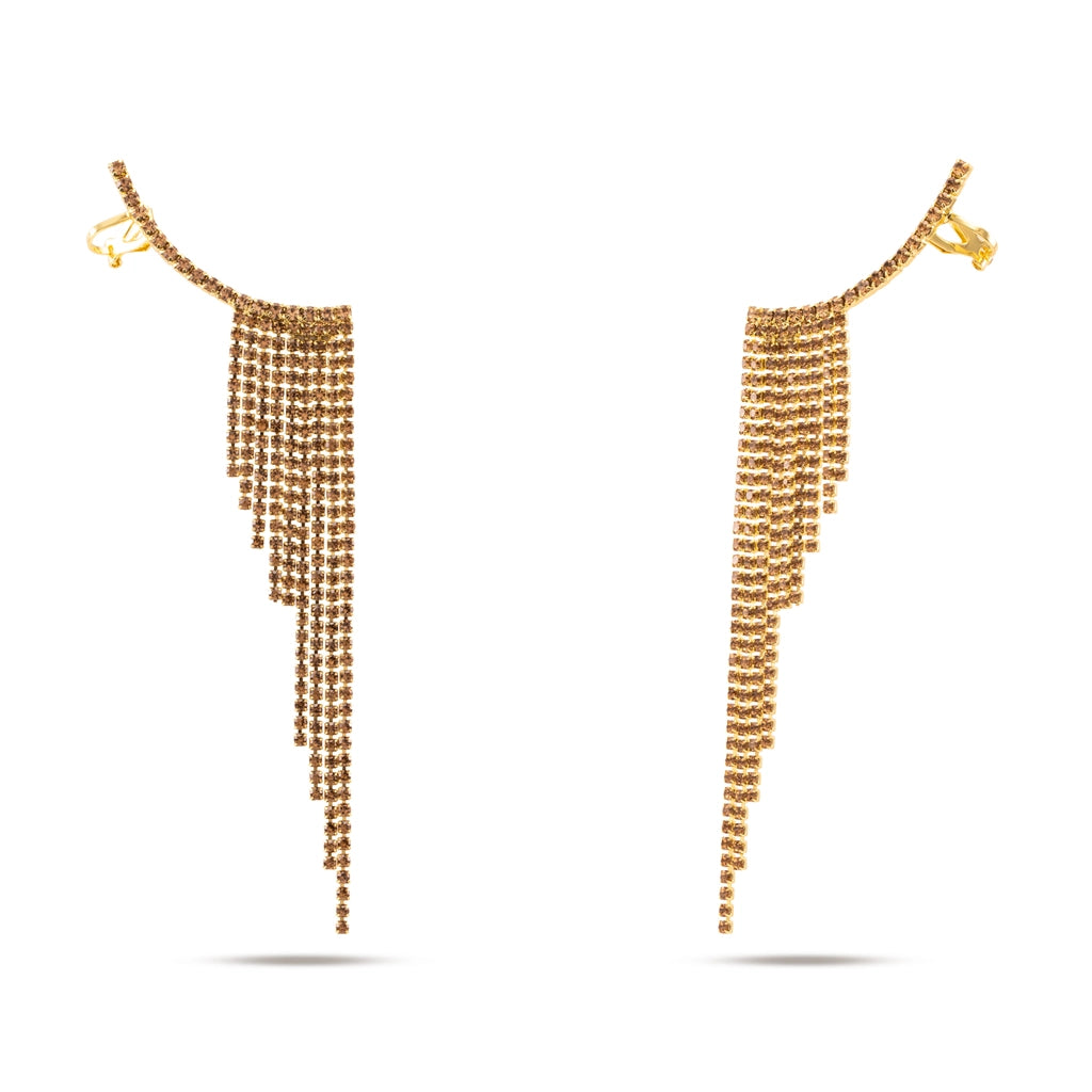 Aurelia Glow Gold Cascade Earrings