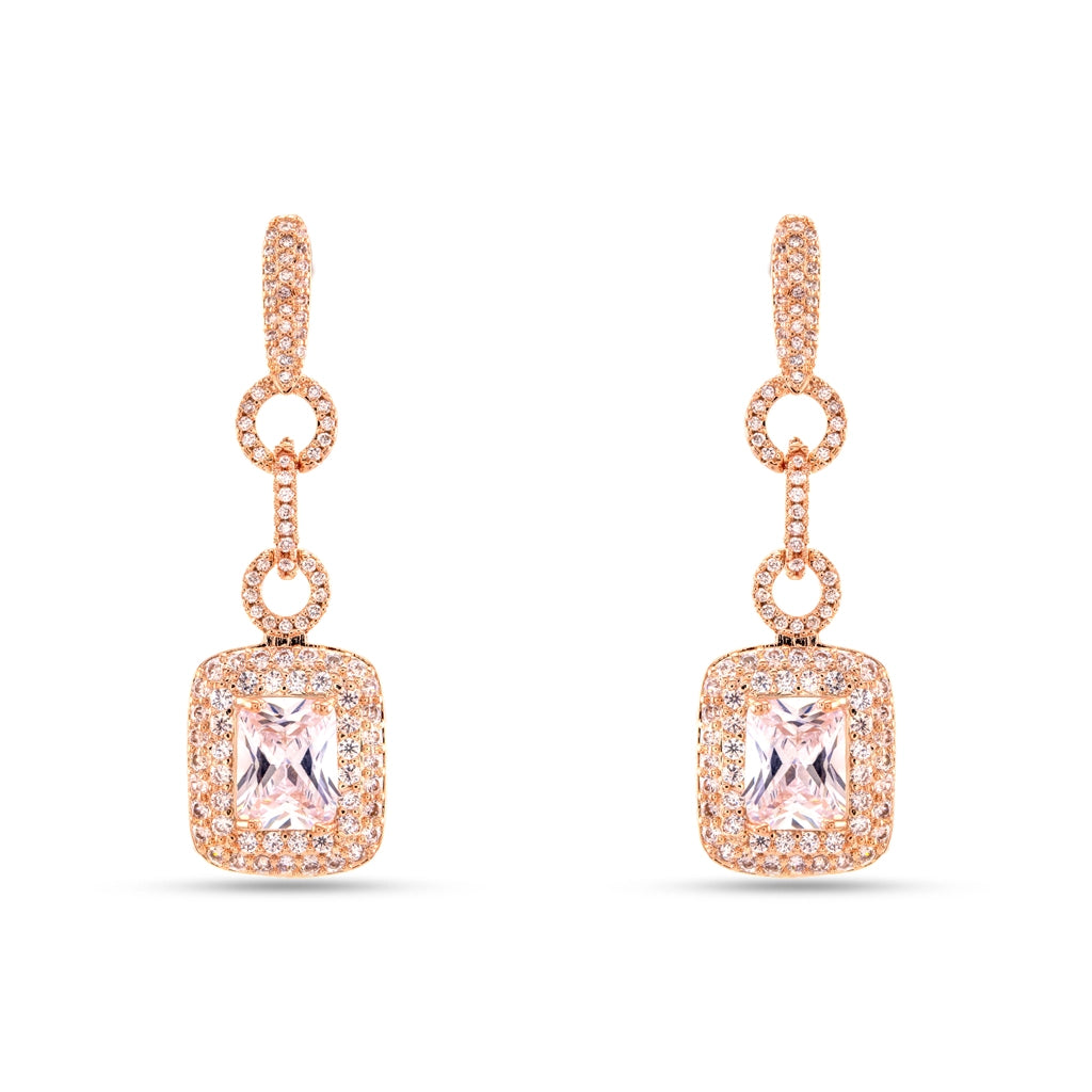 Aurielle Halo Crystal Drop Danglers