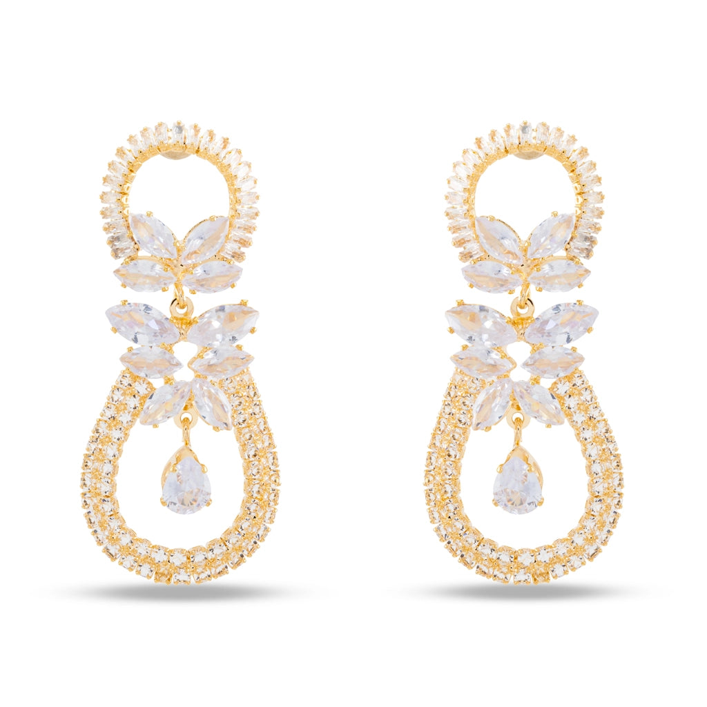 Crystal Bloom Halo Earrings