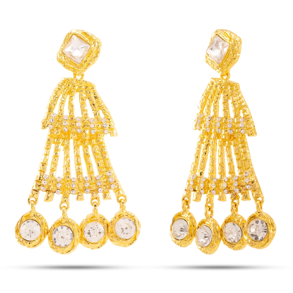 Zarika Royale Crystal Tassel Earrings