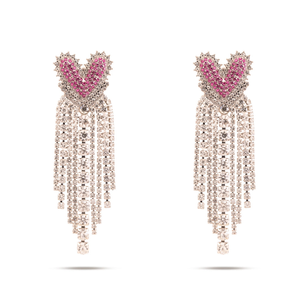 Rose Heartfall Crystal Danglers