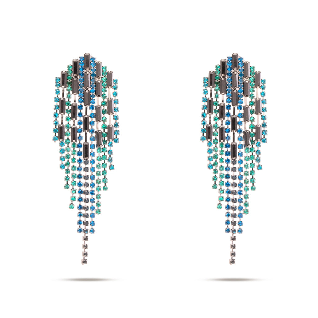 Azure Cascade Chandelier Earrings
