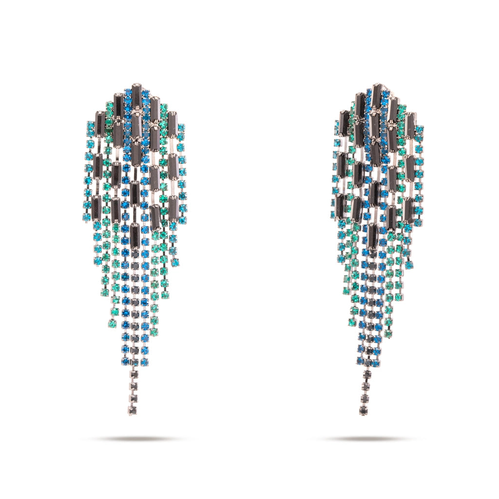 Azure Cascade Chandelier Earrings
