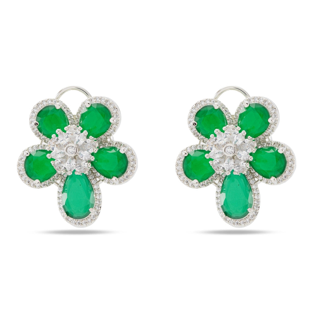 Fine Fauna Emerald Blossom Studs
