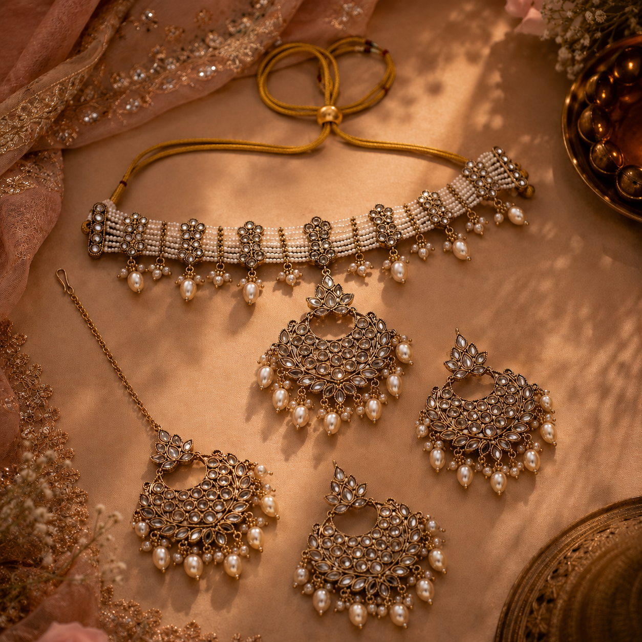 Maharani Pearl Choker Set