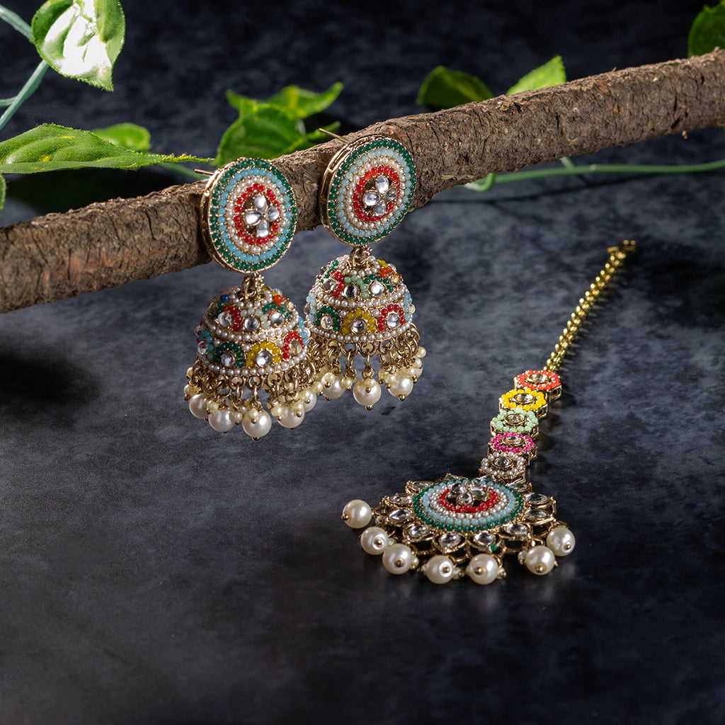 Rangella Pearl Jhumka Set