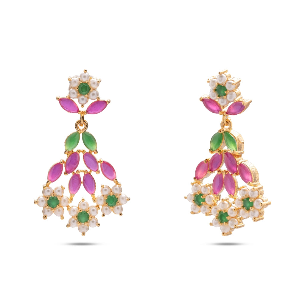 Rose Vanya Floral Necklace Set