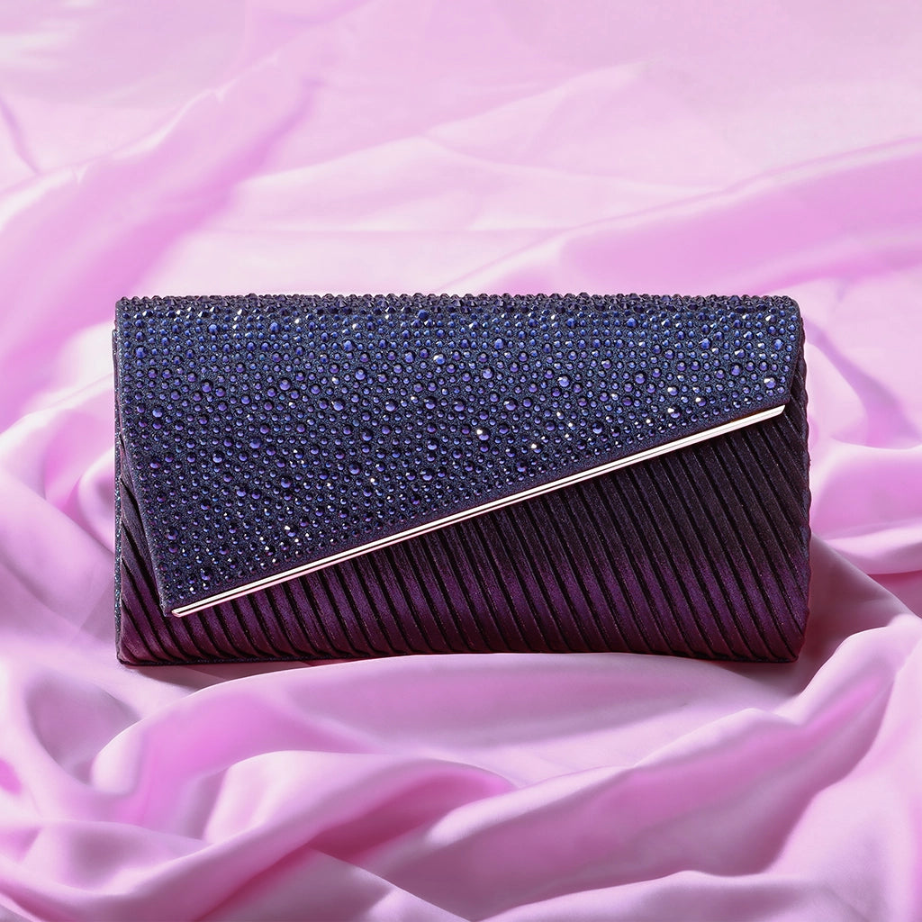 Celestique Crystal Drape Clutch