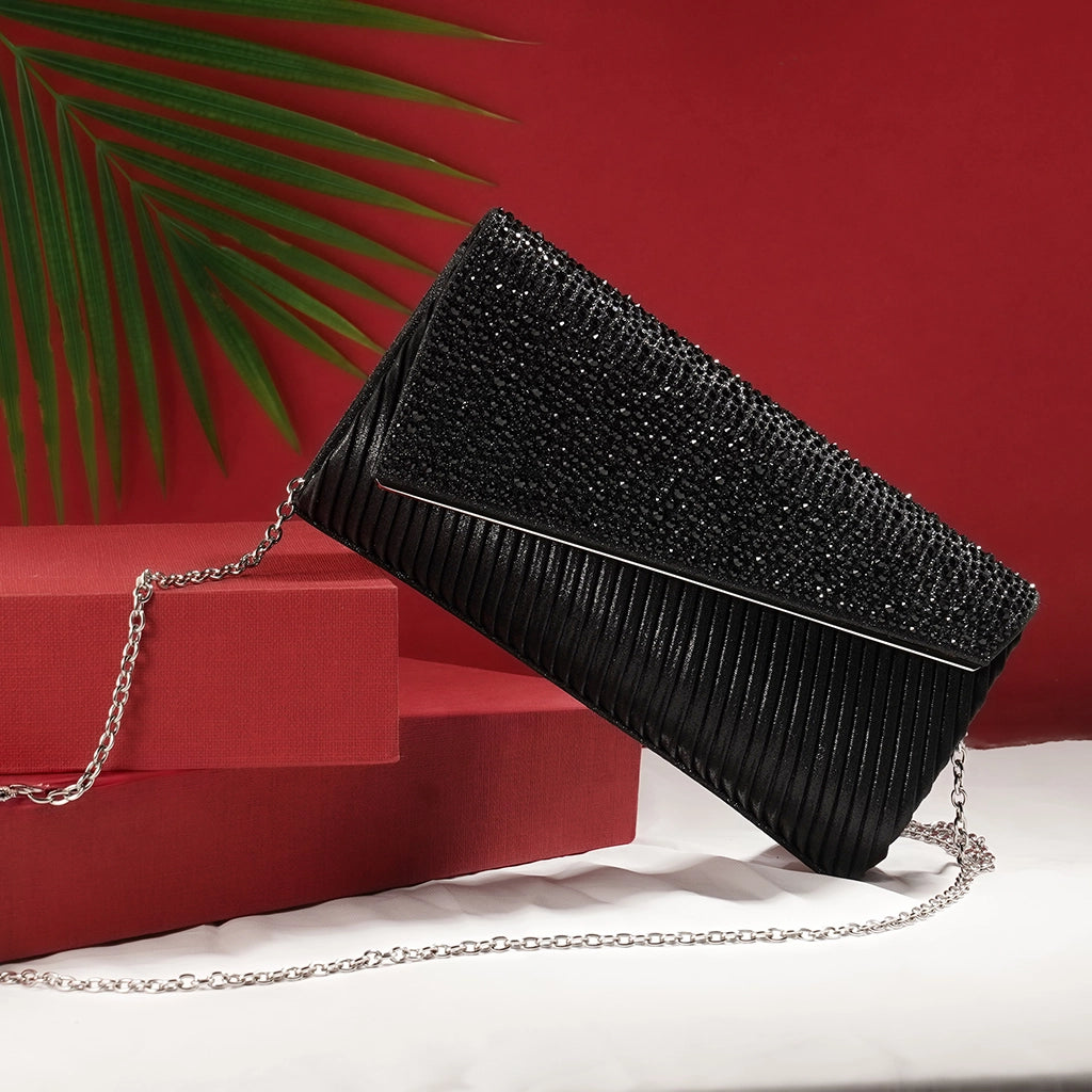 Celestique Crystal Drape Clutch