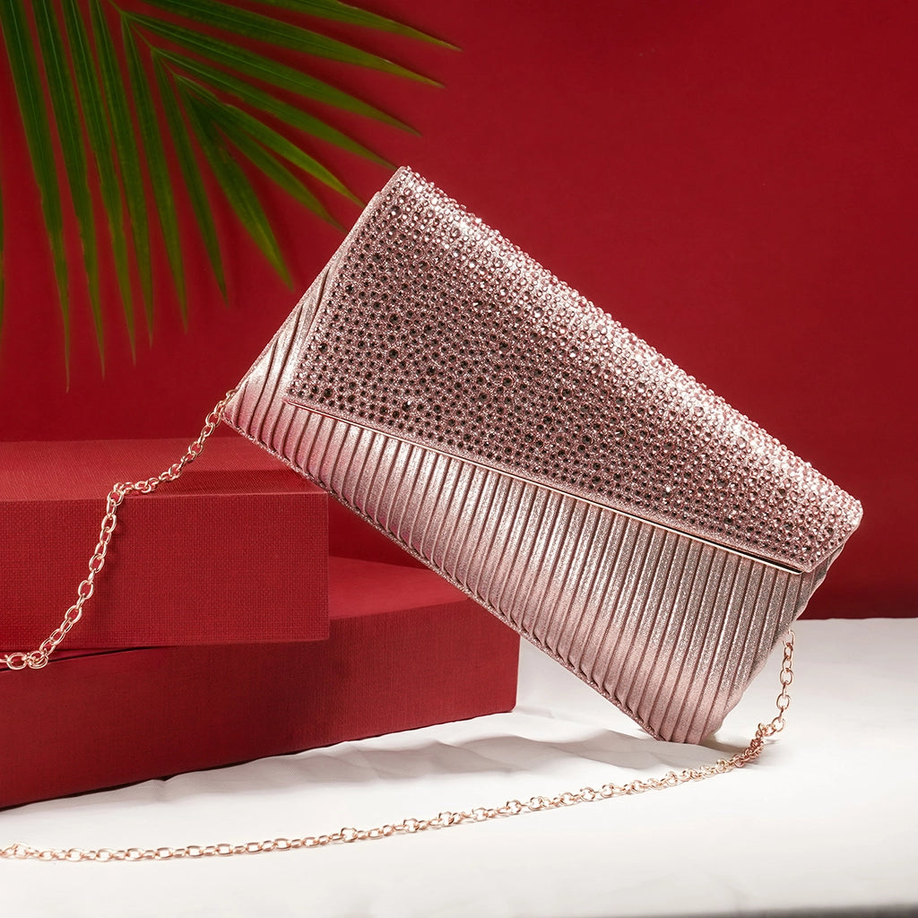 Celestique Crystal Drape Clutch
