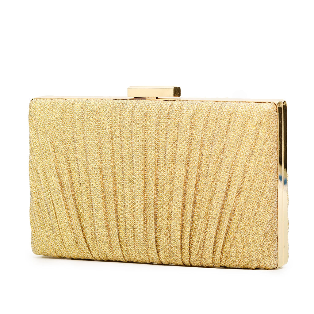 Celestique Gold Draped Clutch