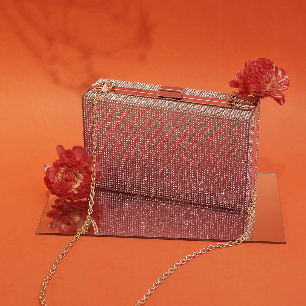 Stardust Crystal Box Clutch