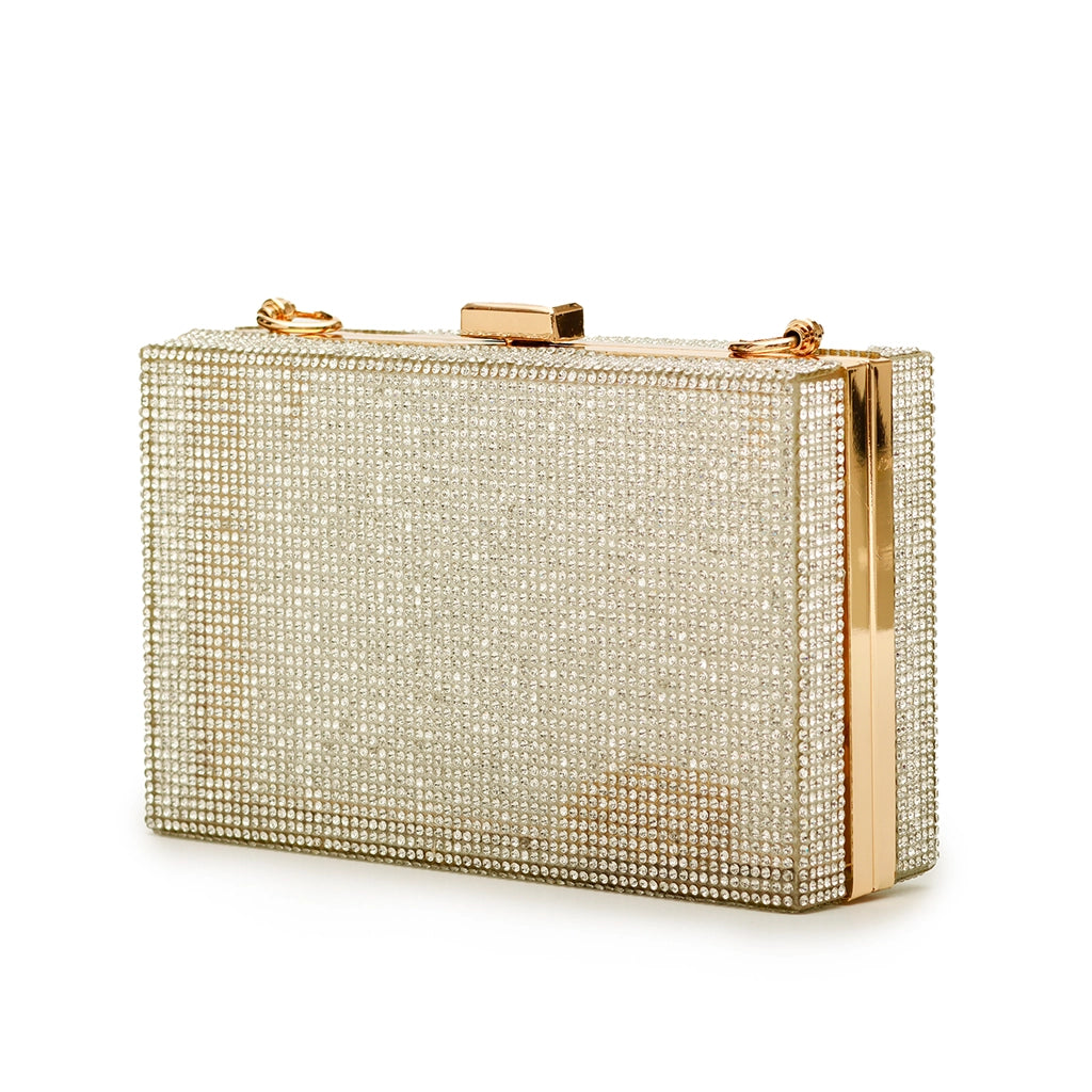 Stardust Crystal Box Clutch