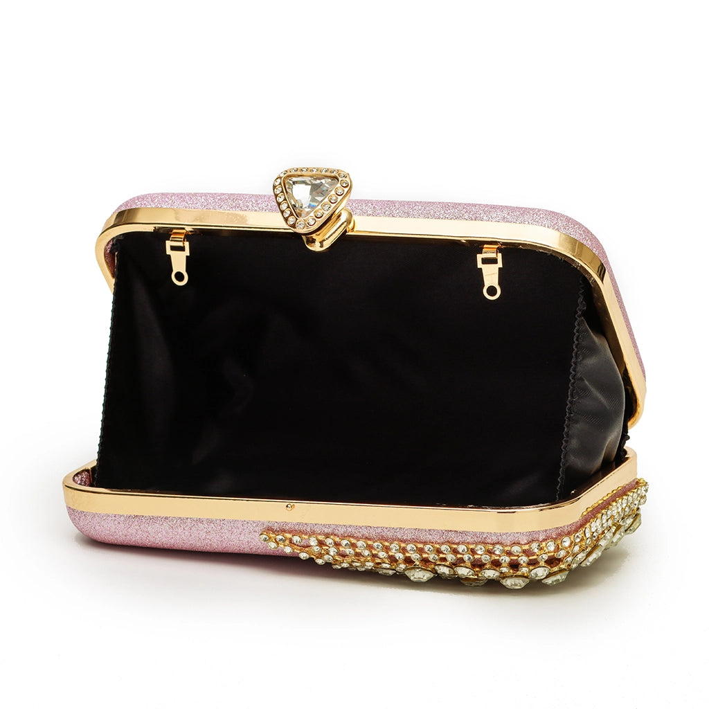 Blush Royale Crystal Clutch
