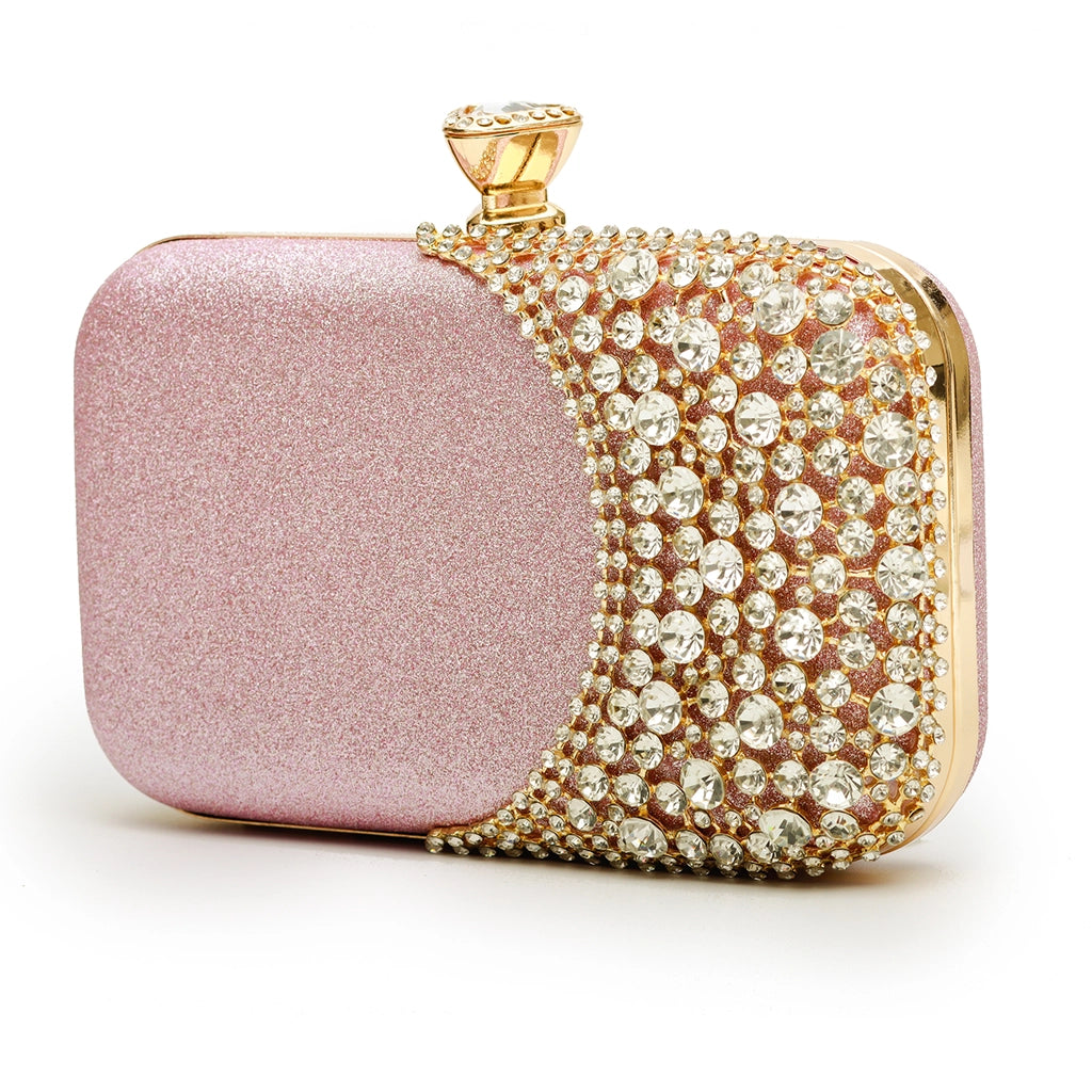 Blush Royale Crystal Clutch