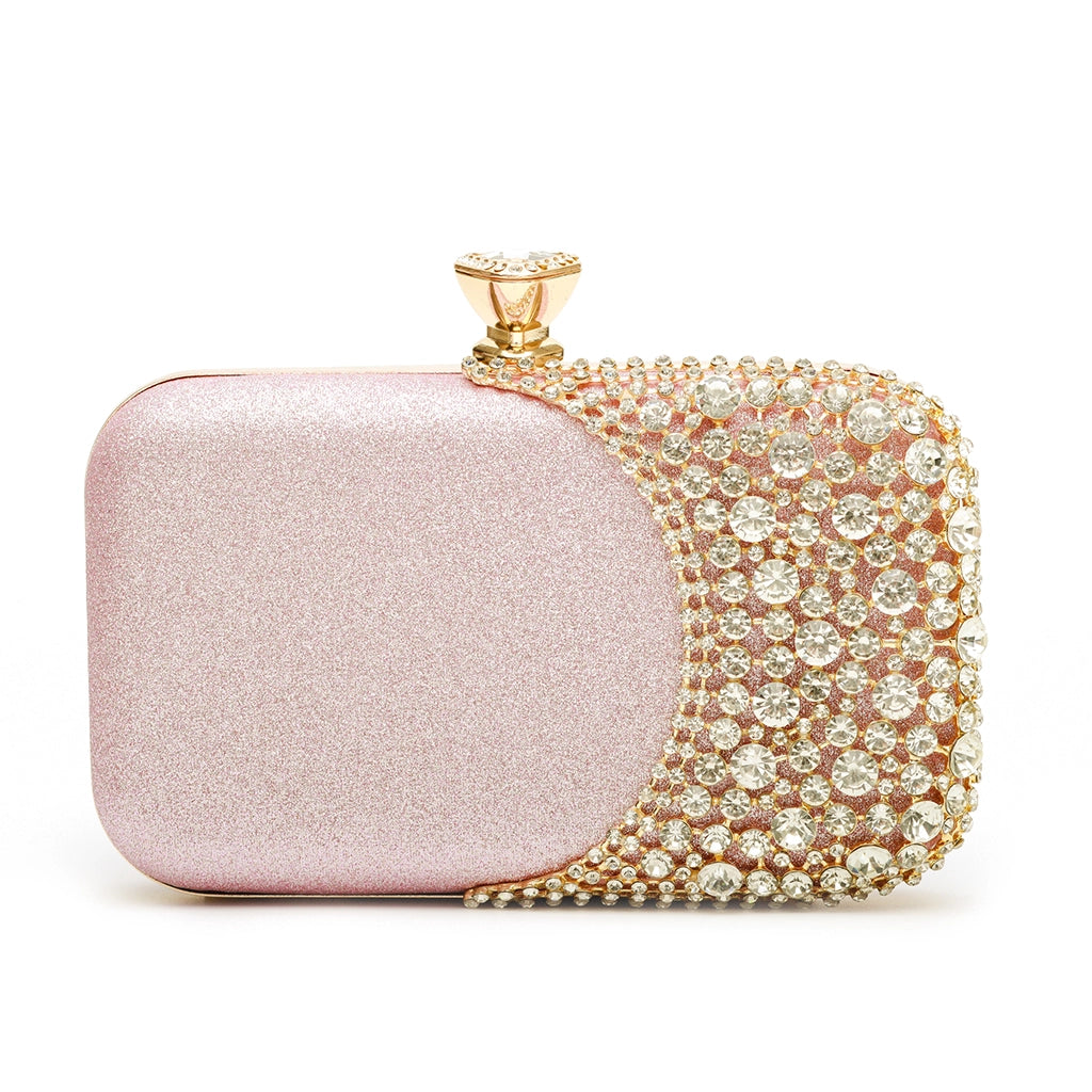 Blush Royale Crystal Clutch