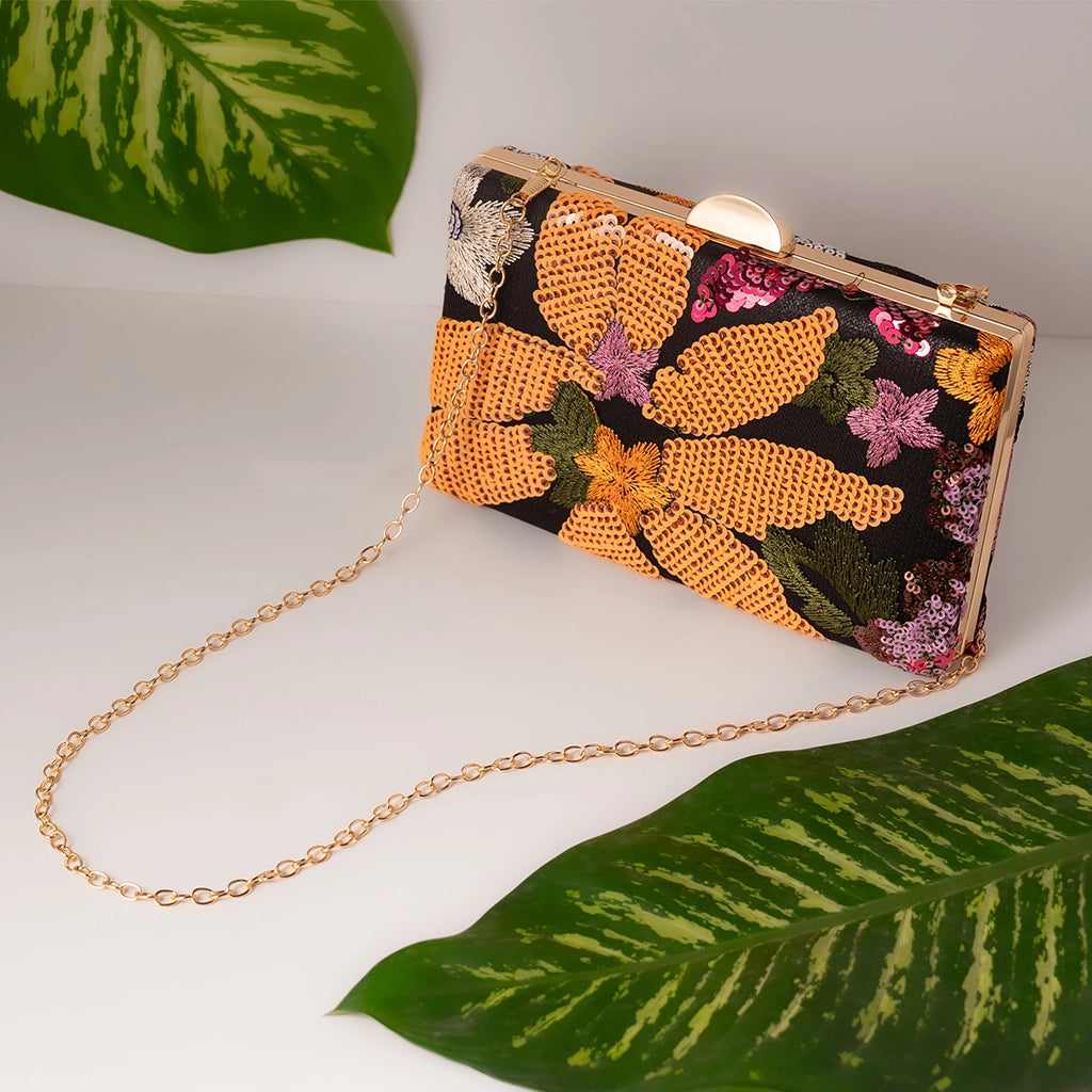 Flora Muse Sequin Clutch