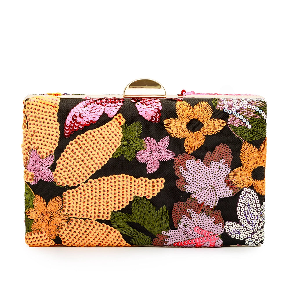 Flora Muse Sequin Clutch