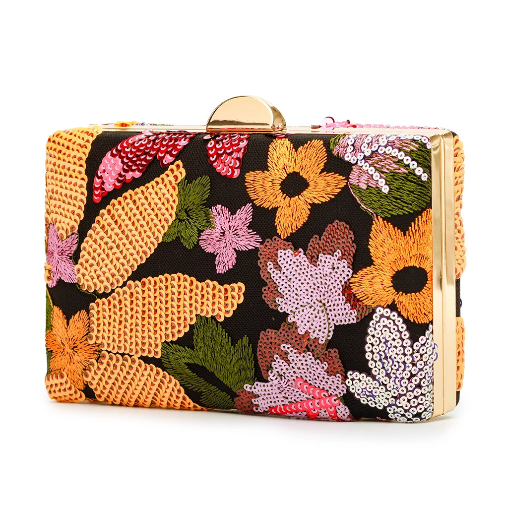 Flora Muse Sequin Clutch