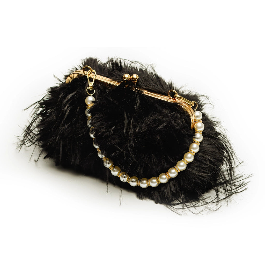 Noir Plume Clutch