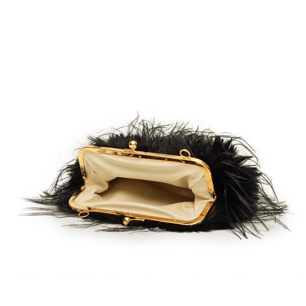 Noir Plume Clutch