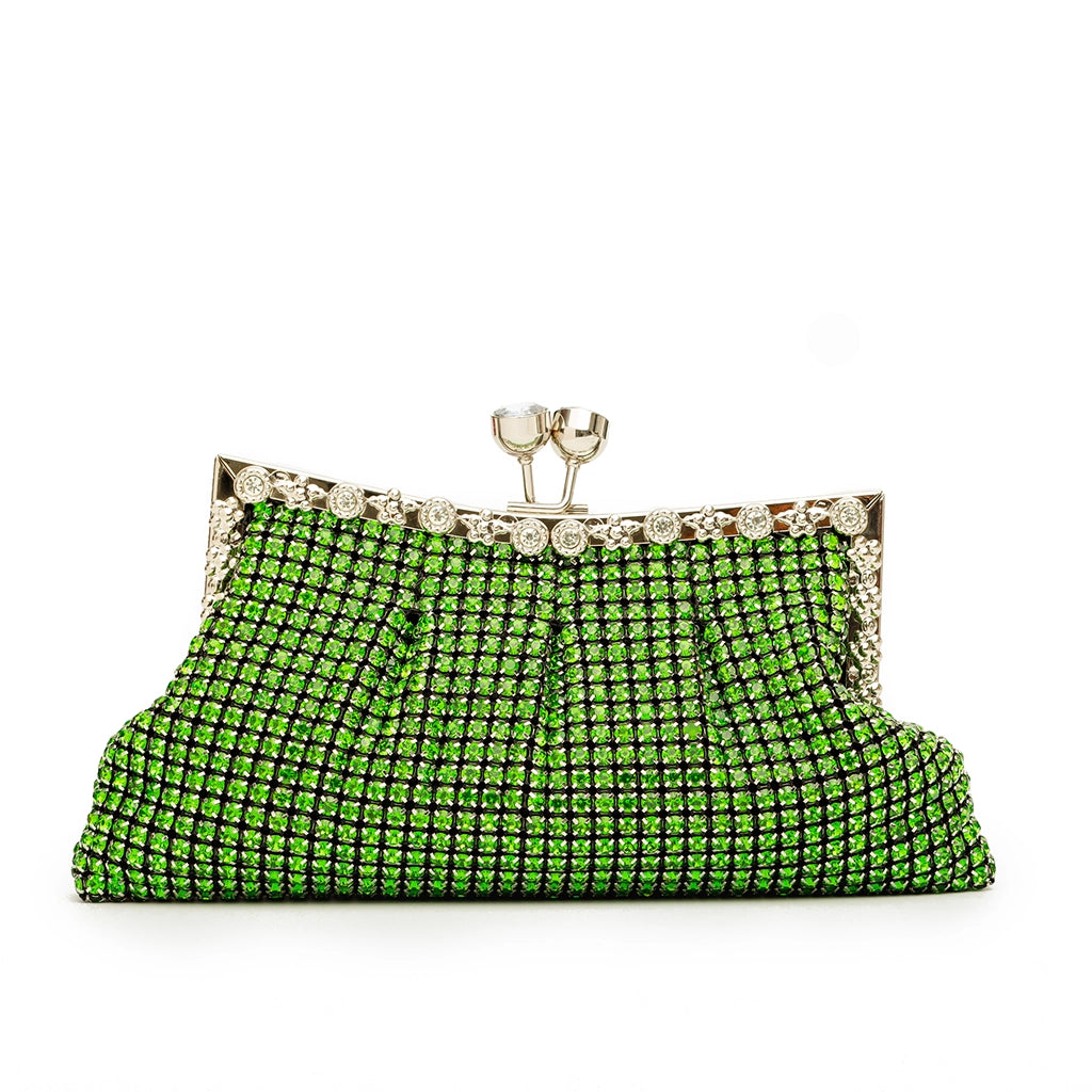 Verde Lumiere Crystal Clutch