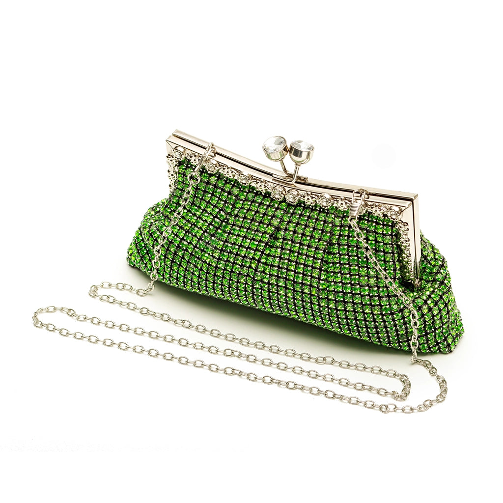 Verde Lumiere Crystal Clutch