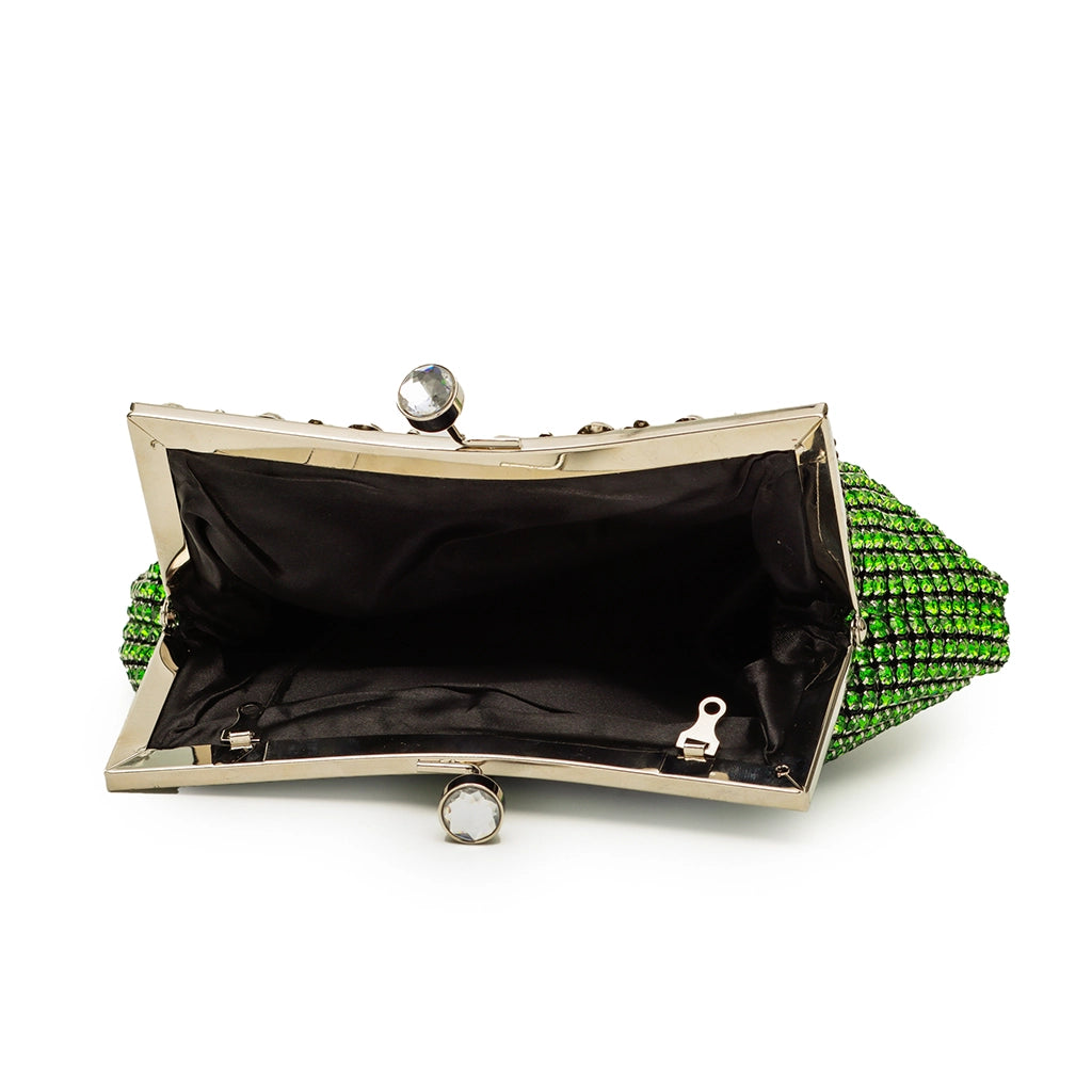 Verde Lumiere Crystal Clutch