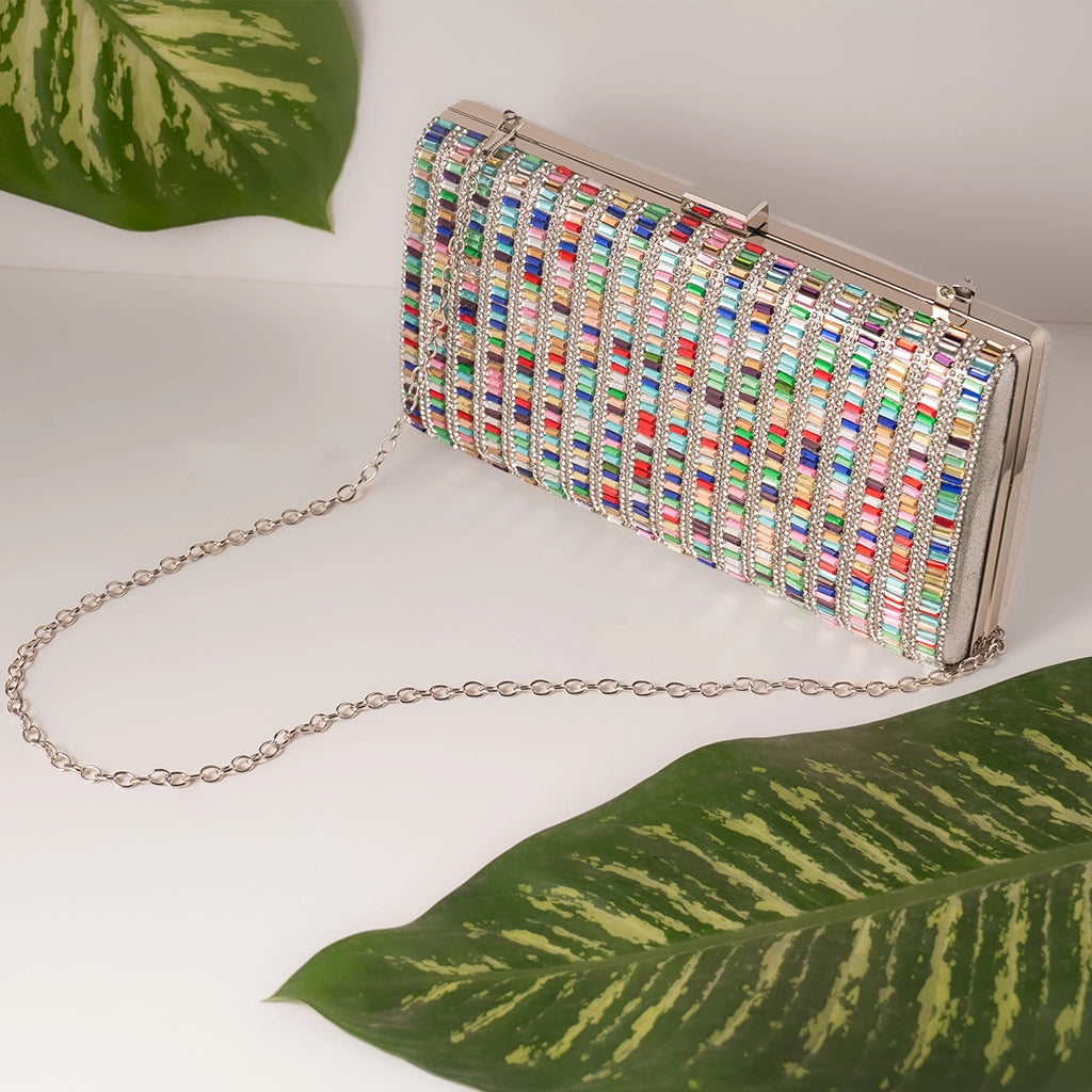 Prisme Luxe Crystal Clutch